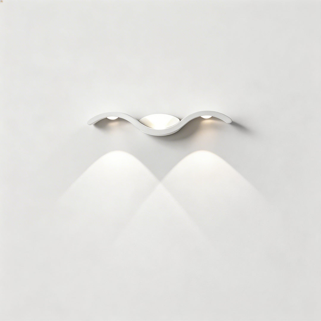 Modern Outdoor Wall Sconce Up Down Die-Cast Aluminum LED Waterproof 9W 3-Light Fixture