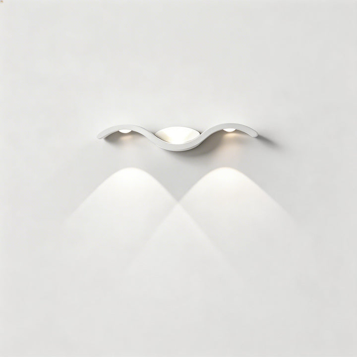 Modern Outdoor Wall Sconce Up Down Die-Cast Aluminum LED Waterproof 9W 3-Light Fixture
