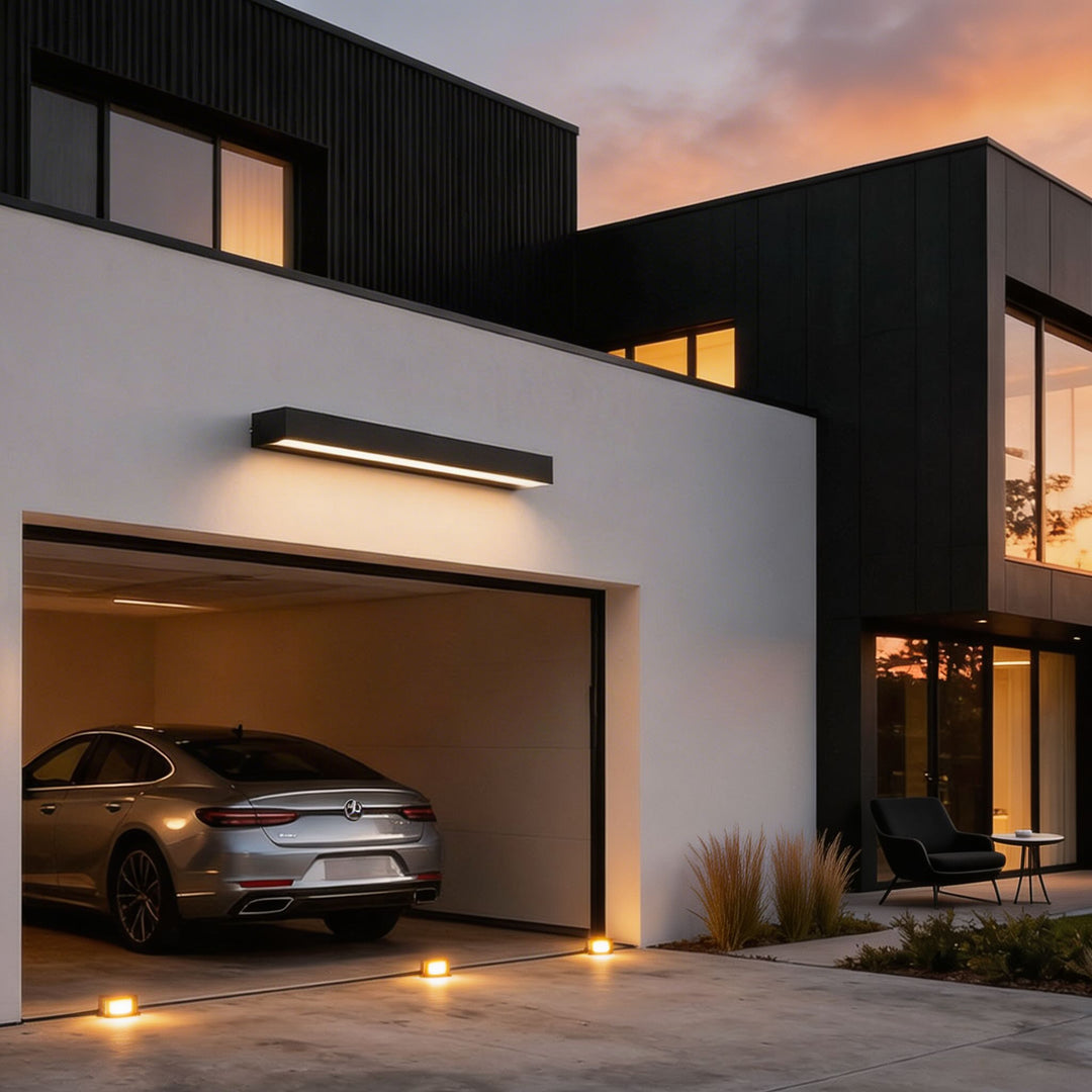 Modern Outdoor Wall Light Linear Mount Waterproof Aluminum LED Adjustable Color Temperature