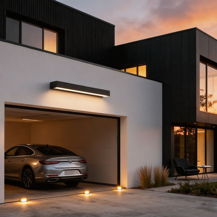 Modern Outdoor Wall Light Linear Mount Waterproof Aluminum LED Adjustable Color Temperature