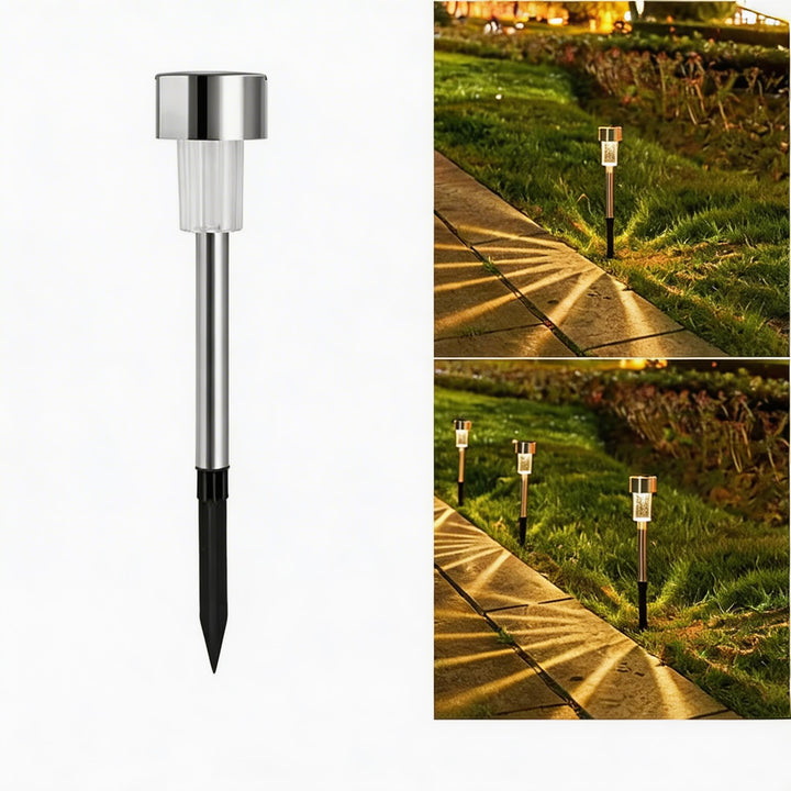 Solar Garden Lights Waterproof Stake-In LED Outdoor Lanterns Automatic Dusk-to-Dawn Eco-Friendly