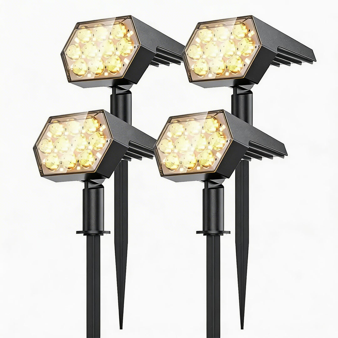 Solar Garden Lights 92 LED Adjustable Waterproof Solar Spot Light with 3 Brightness Modes for Outdoor Use