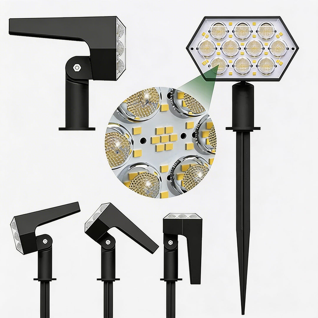 Solar Garden Lights 92 LED Adjustable Waterproof Solar Spot Light with 3 Brightness Modes for Outdoor Use