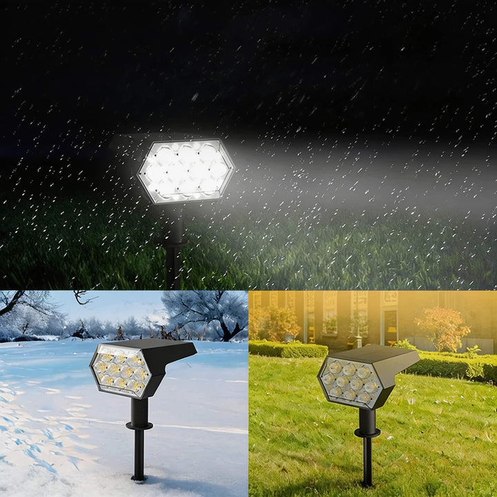 Solar Garden Lights 92 LED Adjustable Waterproof Solar Spot Light with 3 Brightness Modes for Outdoor Use