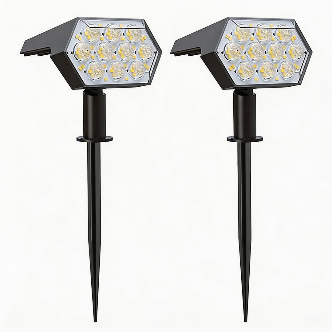 Solar Garden Lights 92 LED Adjustable Waterproof Solar Spot Light with 3 Brightness Modes for Outdoor Use