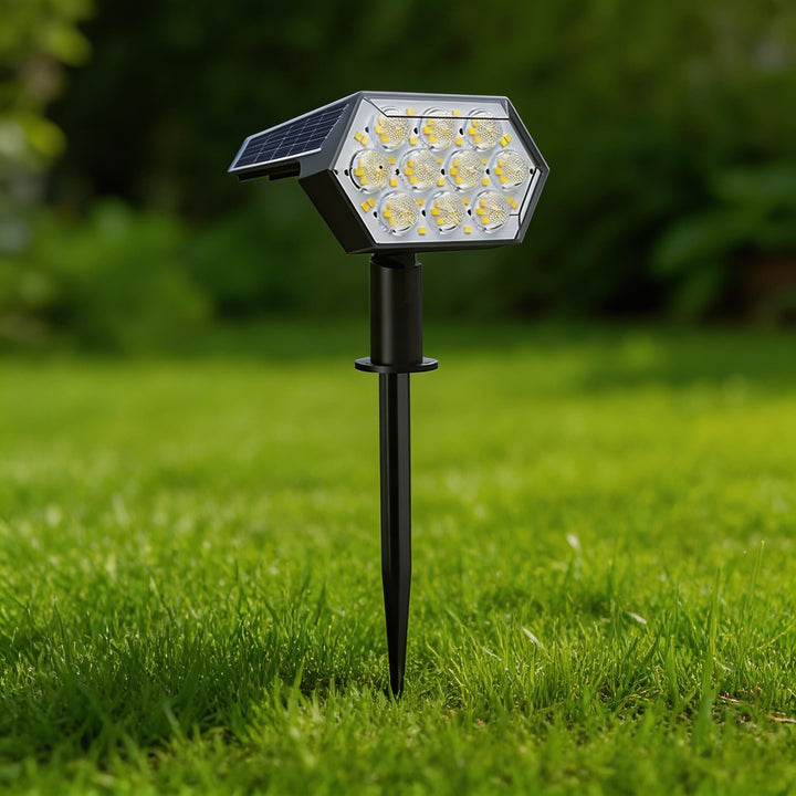 Solar Garden Lights 92 LED Adjustable Waterproof Solar Spot Light with 3 Brightness Modes for Outdoor Use
