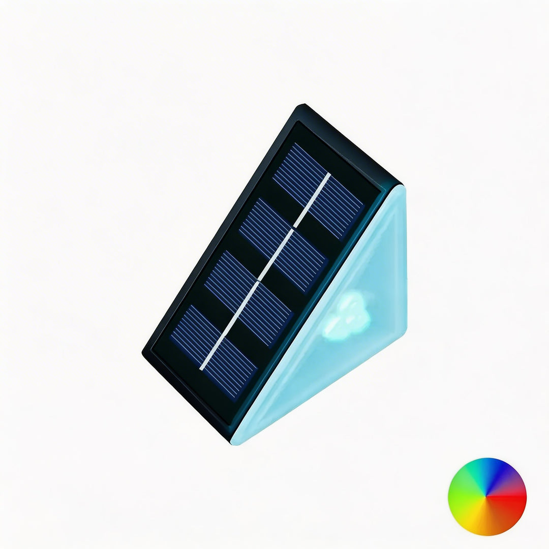 Solar Step Lights Outdoor IP67 Waterproof Adjustable Energy Saving Automatic Sensor for Exterior Steps