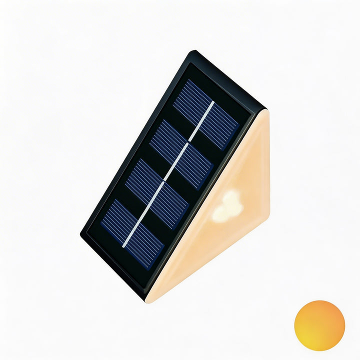 Solar Step Lights Outdoor IP67 Waterproof Adjustable Energy Saving Automatic Sensor for Exterior Steps