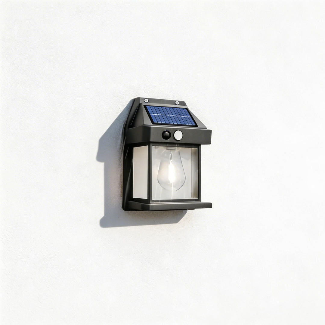 Solar Outdoor Wall Light Motion Sensor Waterproof ABS Fixture with Adjustable Modes for Garden Patio