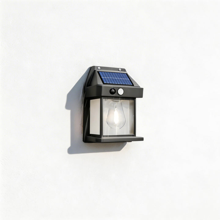 Solar Outdoor Wall Light Motion Sensor Waterproof ABS Fixture with Adjustable Modes for Garden Patio