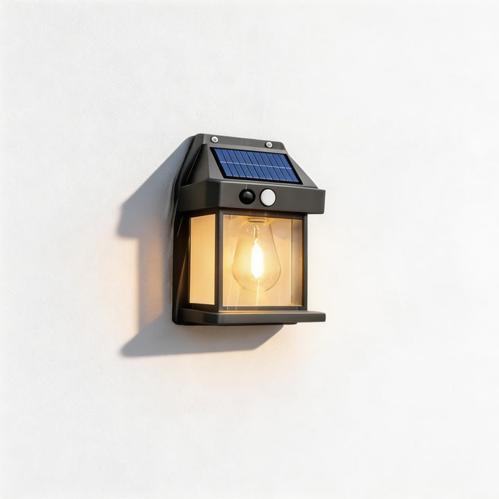 Solar Outdoor Wall Light Motion Sensor Waterproof ABS Fixture with Adjustable Modes for Garden Patio