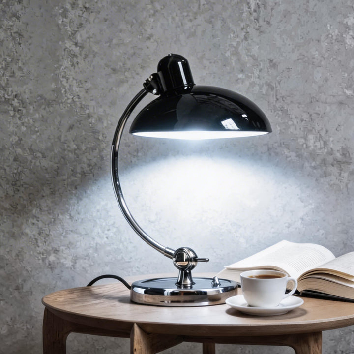 Modern Adjustable Desk Lamp Metal E27 Bulb Inline Switch Dimmable W11.2 in x H16.7 in for Home Office Lighting
