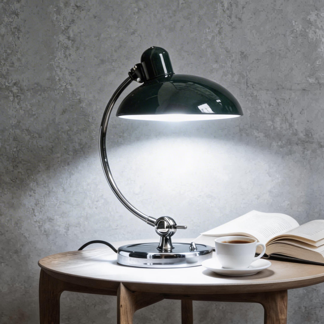 Modern Adjustable Desk Lamp Metal E27 Bulb Inline Switch Dimmable W11.2 in x H16.7 in for Home Office Lighting