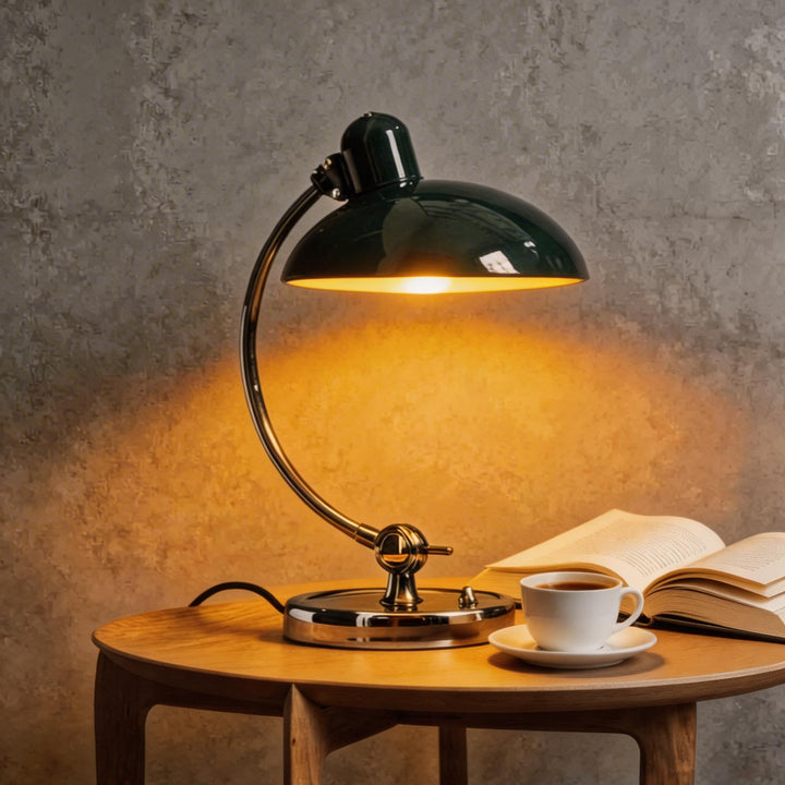 Modern Adjustable Desk Lamp Metal E27 Bulb Inline Switch Dimmable W11.2 in x H16.7 in for Home Office Lighting