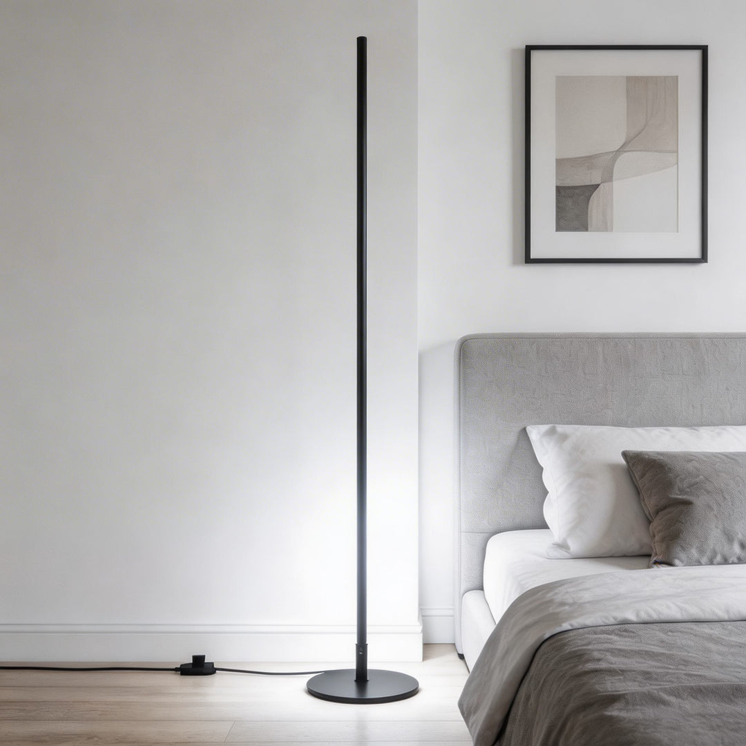 Modern Industrial Floor Lamp Adjustable Height Metal LED Lighting for Living Room