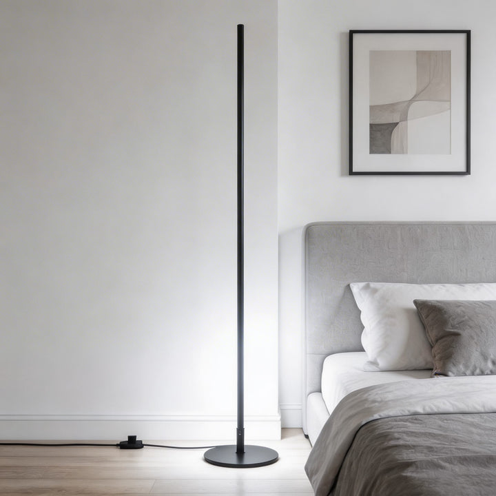 Modern Industrial Floor Lamp Adjustable Height Metal LED Lighting for Living Room