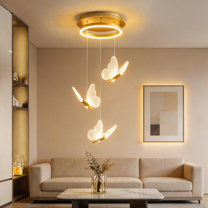 Modern Flush Mount Ceiling Light Metal and Acrylic Adjustable LED Fixture for Staircase and Entryway