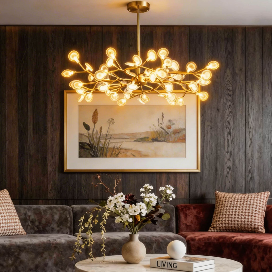 Modern Pendant Light Hanging Design Metal LED Adjustable 27-Light Fixture