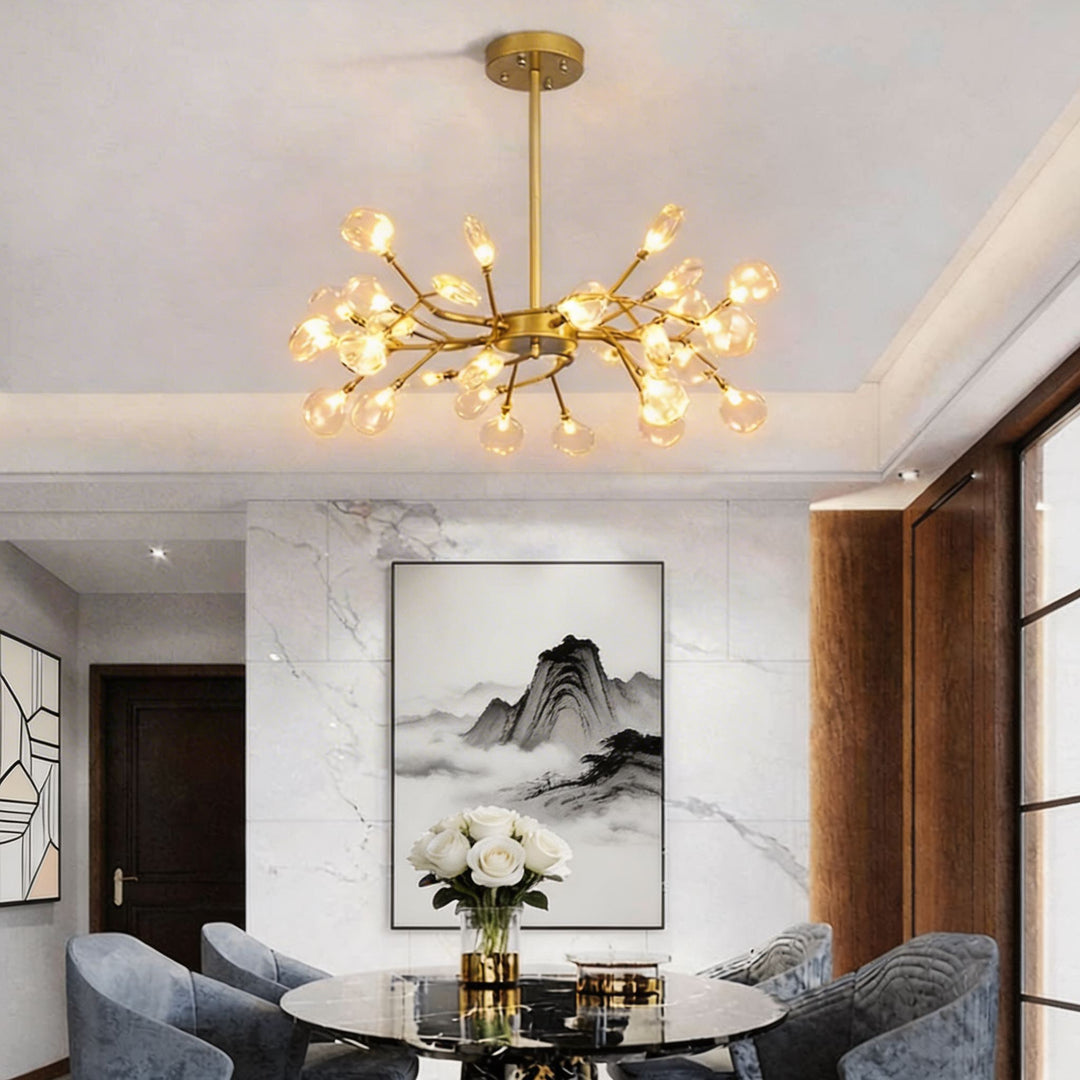 Modern Pendant Light Hanging Design Metal LED Adjustable 27-Light Fixture