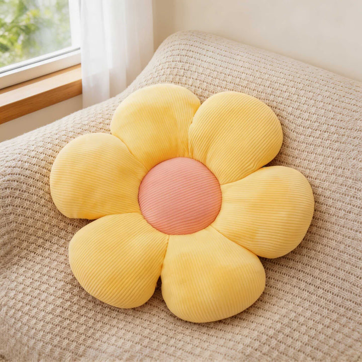 Modern Floral Pillow Plush Cushion Soft Material Comfortable Decorative Mat