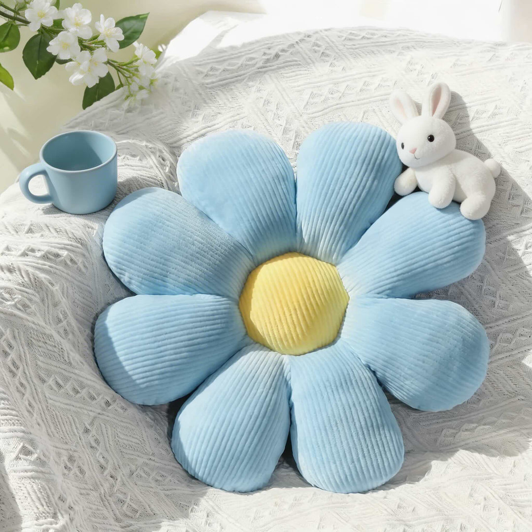 Modern Floral Pillow Plush Cushion Soft Material Comfortable Decorative Mat