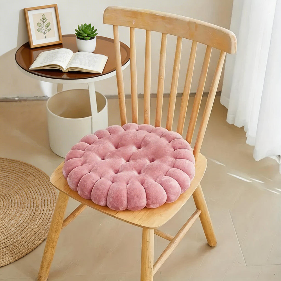Biscuit Shape Decorative Pillow Plush Cushion Soft Chair Seat Pad for Comfort and Support