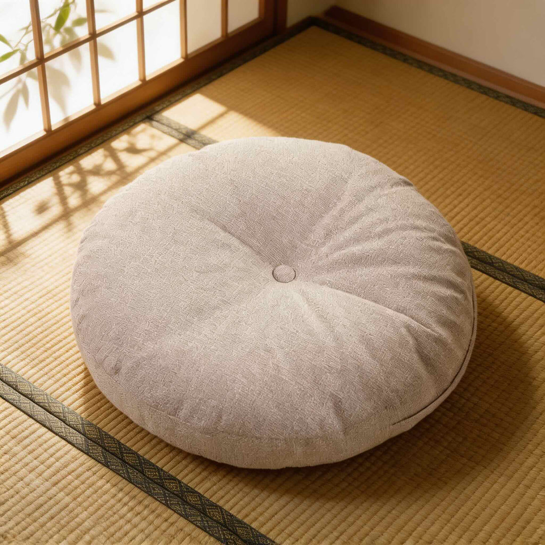 Vibrant Orange Round Meditation Cushion Soft Filling Comfortable Design Lightweight Portable for Yoga and Relaxation