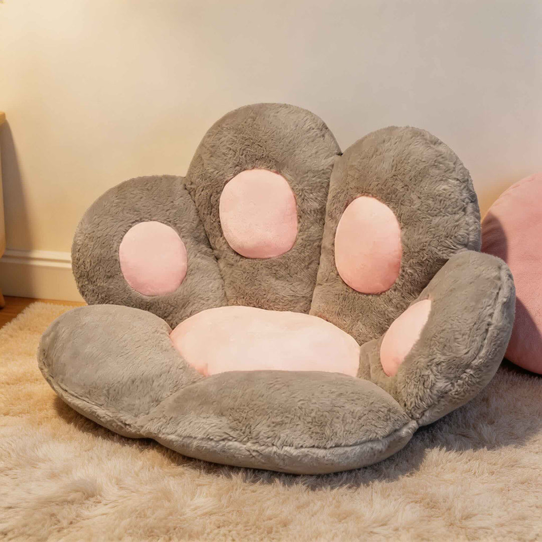 Modern Cat Paw Shape Chair Cushion Soft Plush Floor Pad for Comfortable Seating
