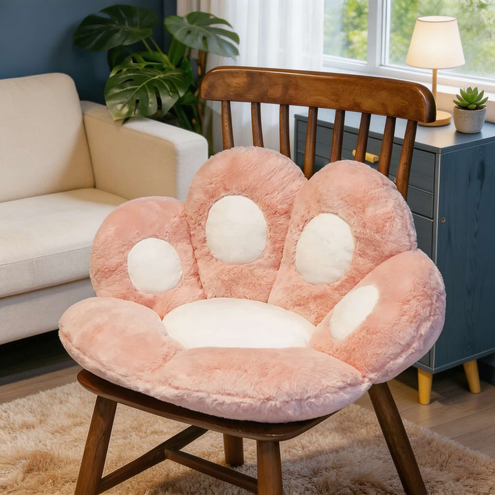 Modern Cat Paw Shape Chair Cushion Soft Plush Floor Pad for Comfortable Seating