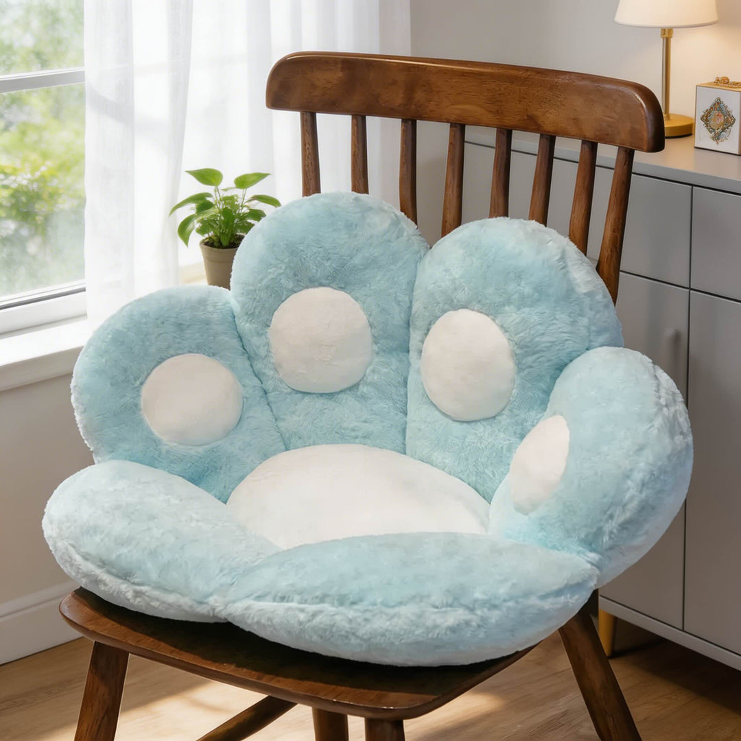 Modern Cat Paw Shape Chair Cushion Soft Plush Floor Pad for Comfortable Seating