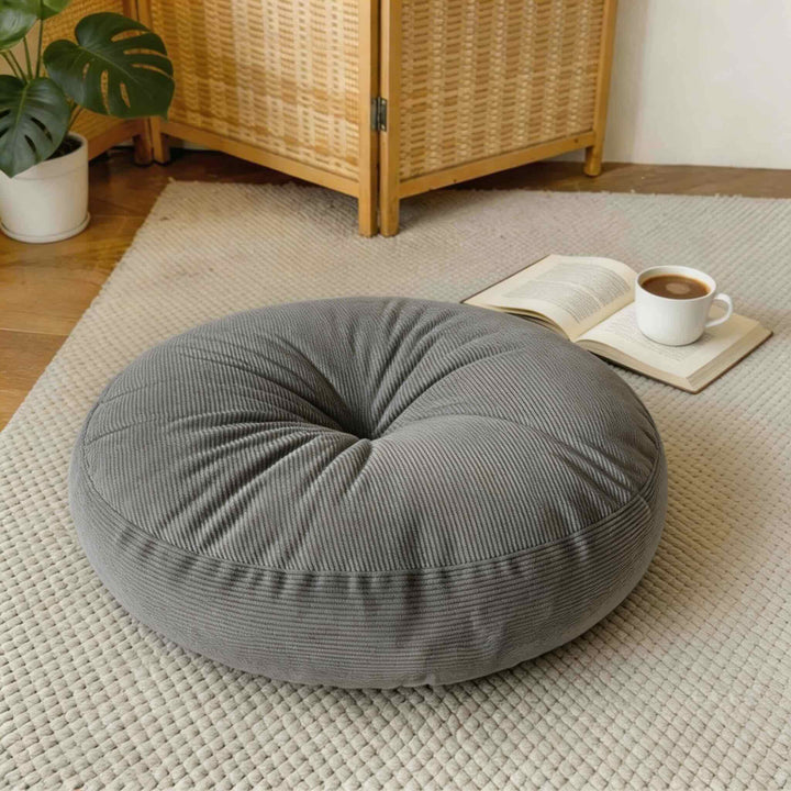Vibrant Orange Round Meditation Cushion Soft Filling Comfortable Design Lightweight Portable for Yoga and Relaxation