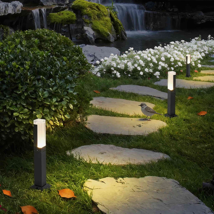 Outdoor Path Lights Waterproof LED Garden Lighting Modern Aluminum Square Design