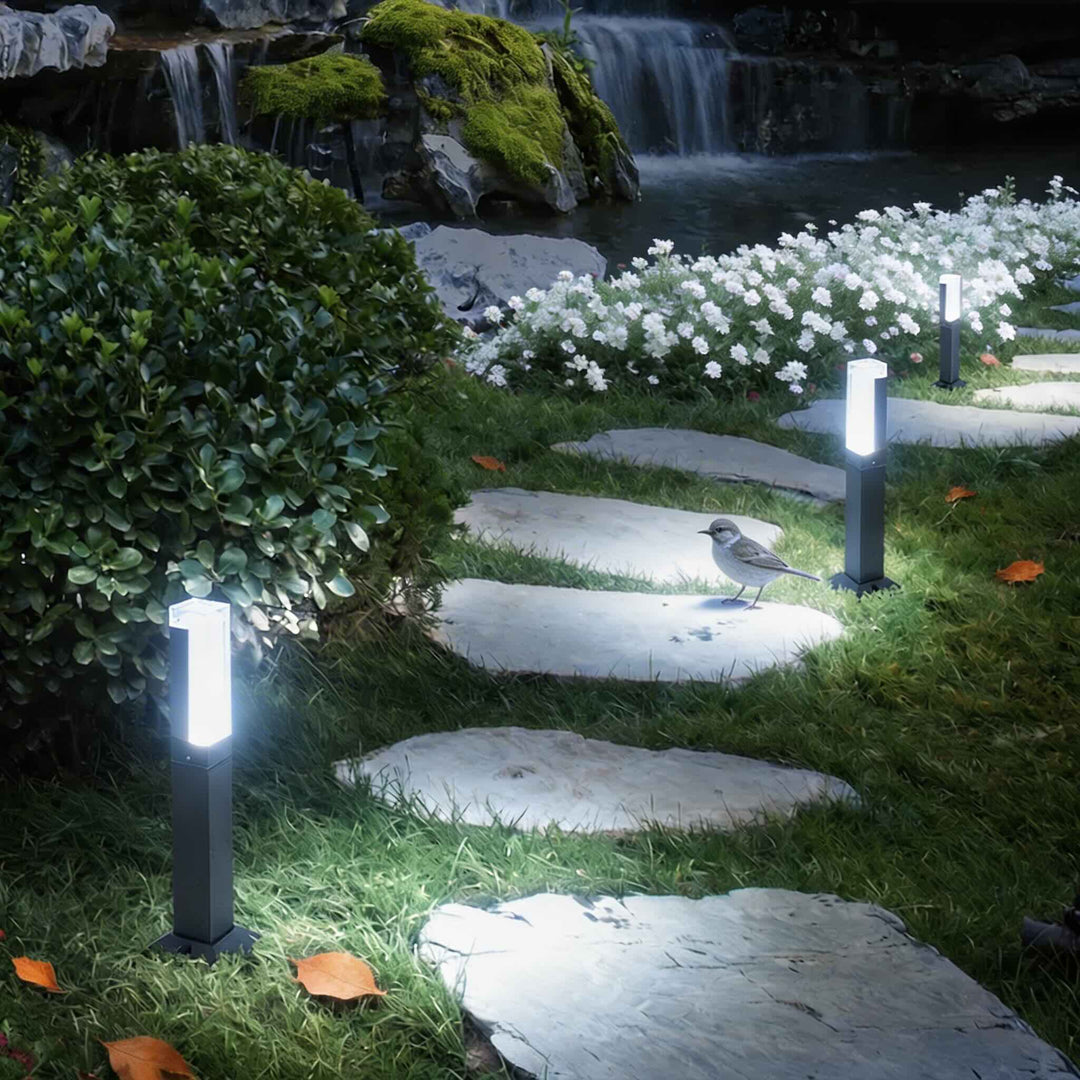 Outdoor Path Lights Waterproof LED Garden Lighting Modern Aluminum Square Design