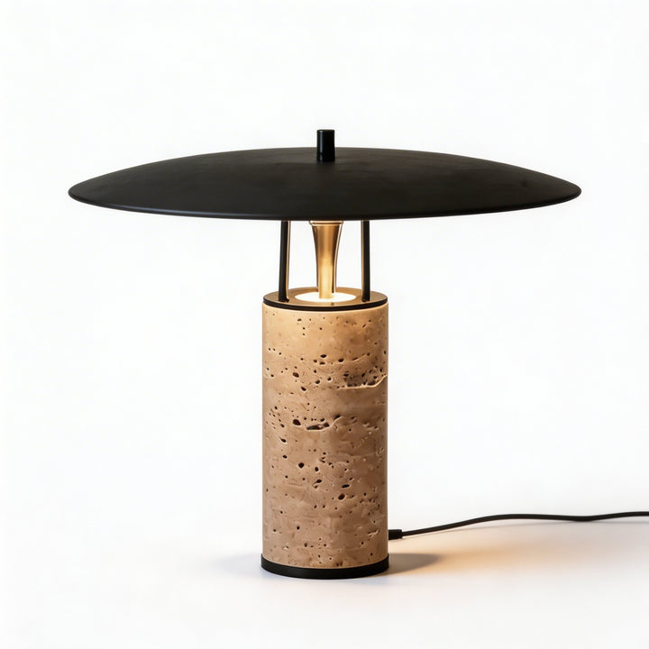 Nordic Postmodern Travertine Table Lamp - Stylish Bedroom & Bedside Lamps