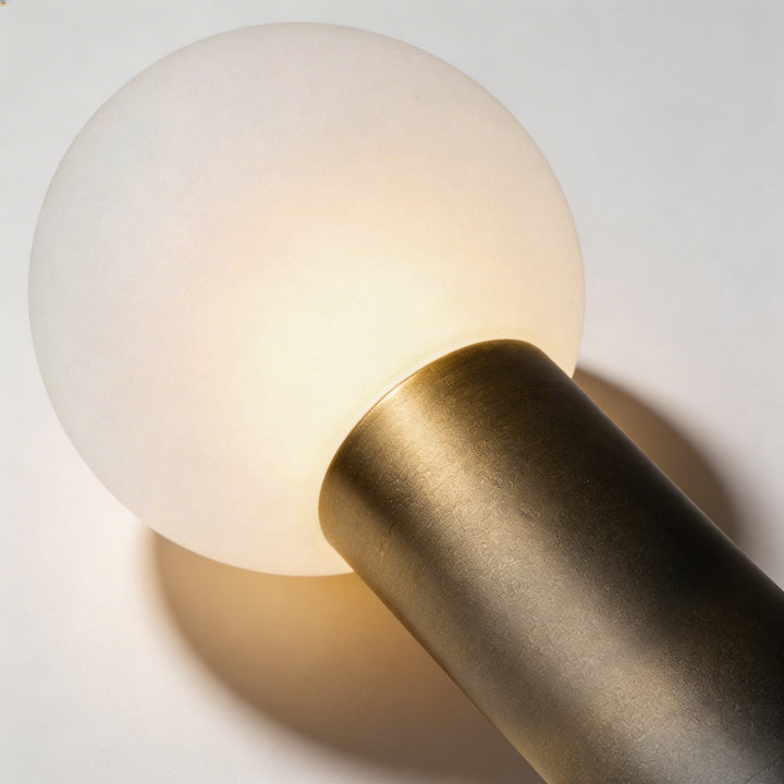 Bollard Lights Outdoor Waterproof Black Metal LED 3000K Spherical Design