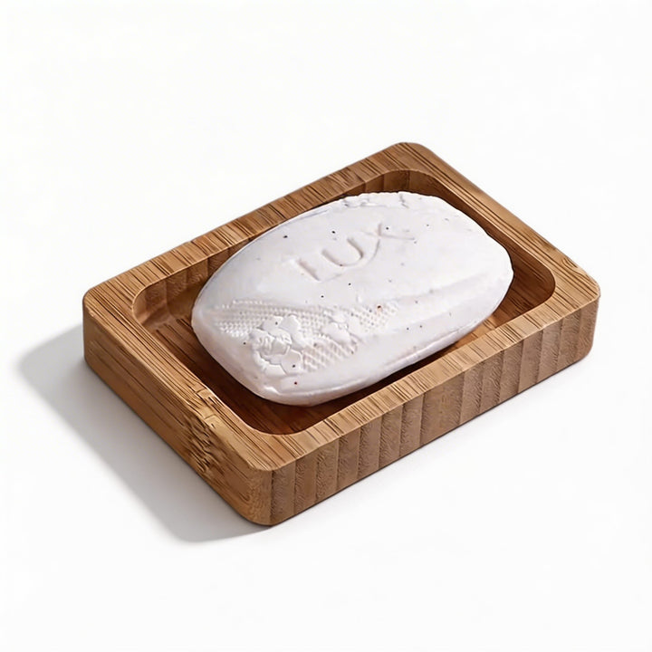 Natural Wooden Soap Dish Holder Eco-Friendly for Shower & Bathroom Use