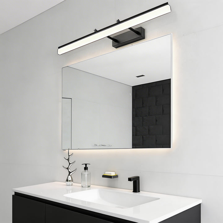 Gold Bathroom Vanity Light Bar Adjustable Stainless Steel 3-Colour Acrylic