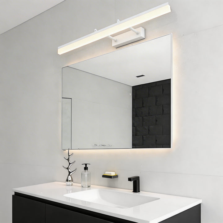 Gold Bathroom Vanity Light Bar Adjustable Stainless Steel 3-Colour Acrylic