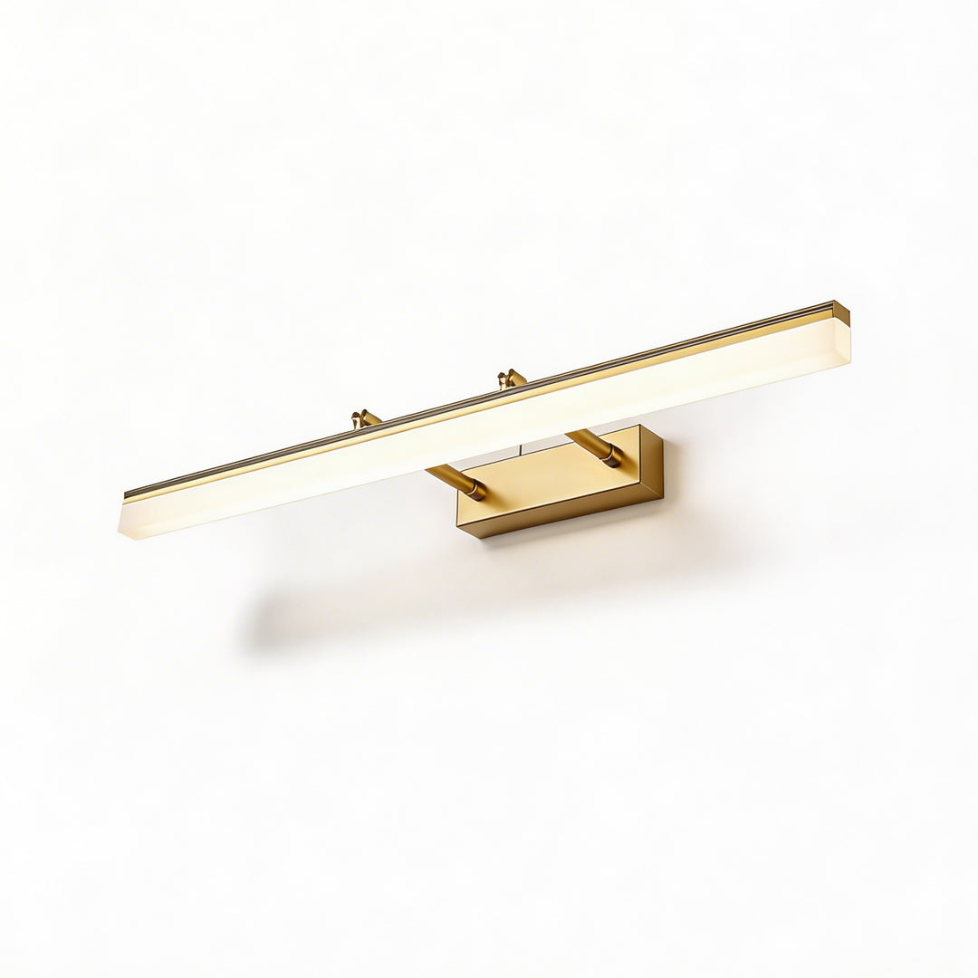 Gold Bathroom Vanity Light Bar Adjustable Stainless Steel 3-Colour Acrylic