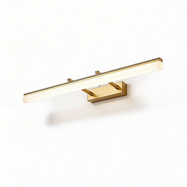 Gold Bathroom Vanity Light Bar Adjustable Stainless Steel 3-Colour Acrylic
