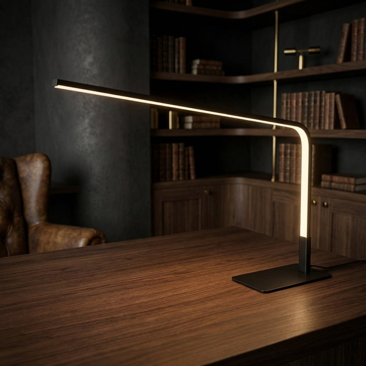 Contemporary Table Lamp Adjustable Silicone Shade Dimmable for Bedroom and Desk Use
