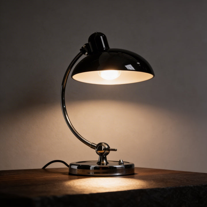 Modern Adjustable Desk Lamp Metal E27 Bulb Inline Switch Dimmable W11.2 in x H16.7 in for Home Office Lighting