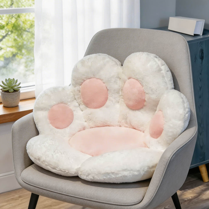 Modern Cat Paw Shape Chair Cushion Soft Plush Floor Pad for Comfortable Seating