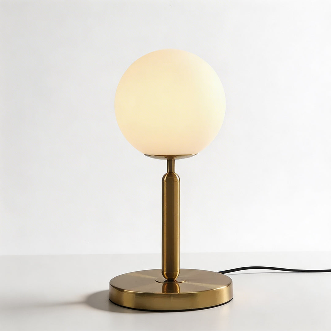 Modern Table Lamp Glass Ball Design LED E27 Bulb Included Adjustable for Bedroom Desk