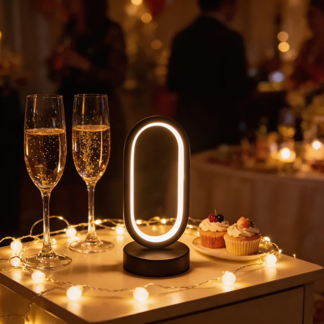 Modern Mini Desk Lamp with Touch Control Metal Frame USB-Powered LED and Three Color Modes