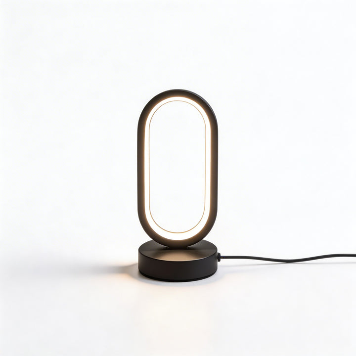 Modern Mini Desk Lamp with Touch Control Metal Frame USB-Powered LED and Three Color Modes