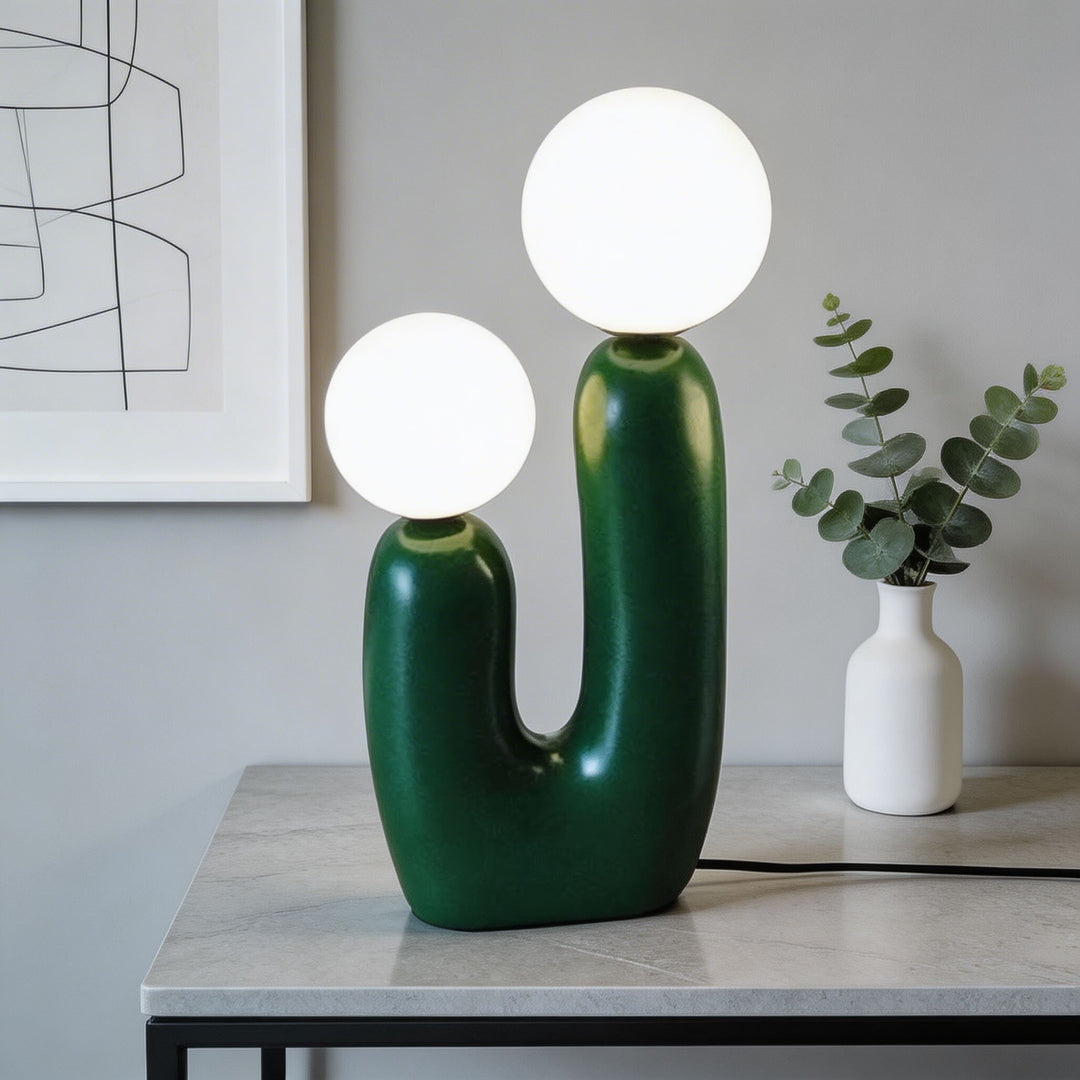 Modern Nordic Table Lamp Glass Shade Resin Base Adjustable G9 LED Bulb 90V-260V