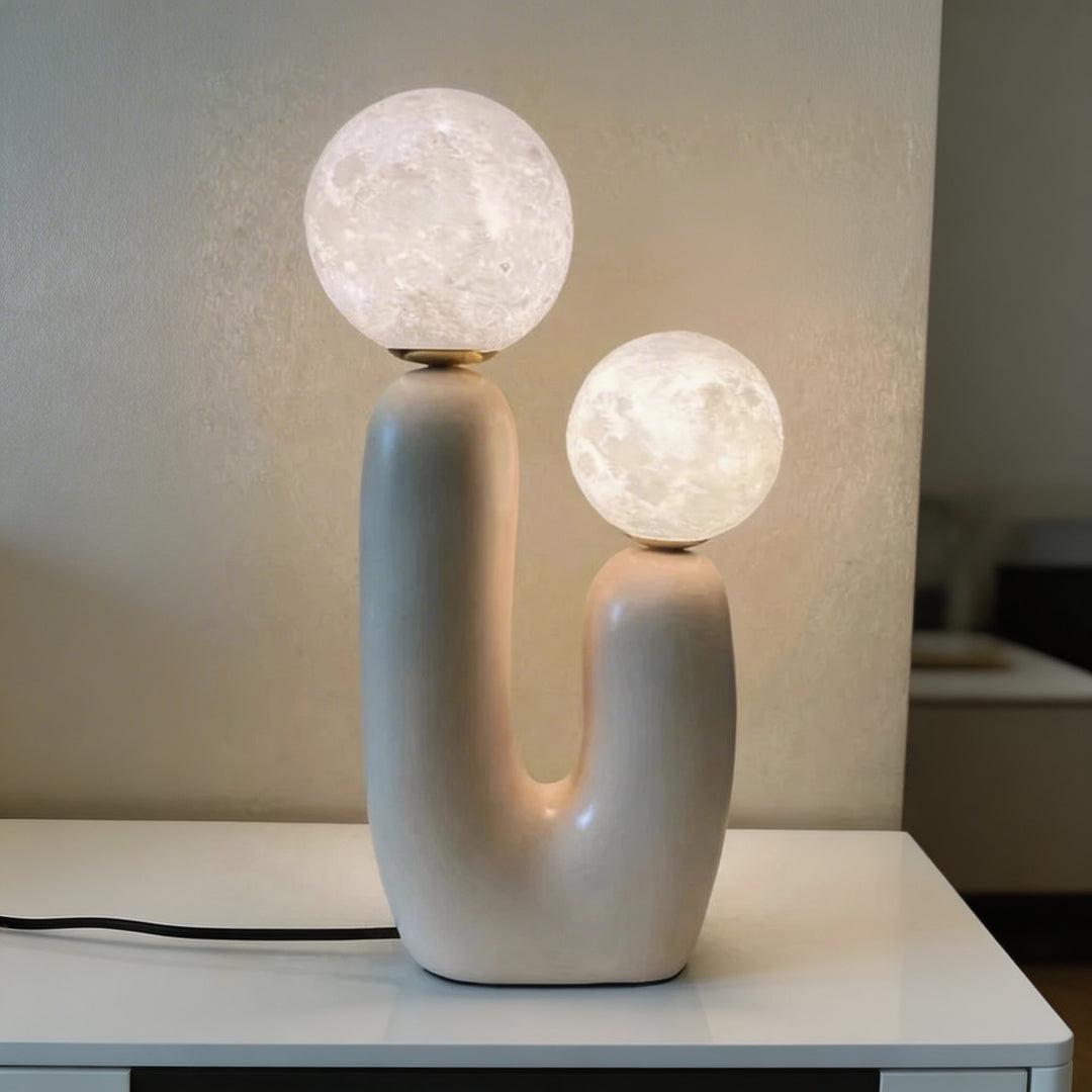 Modern Nordic Table Lamp Glass Shade Resin Base Adjustable G9 LED Bulb 90V-260V