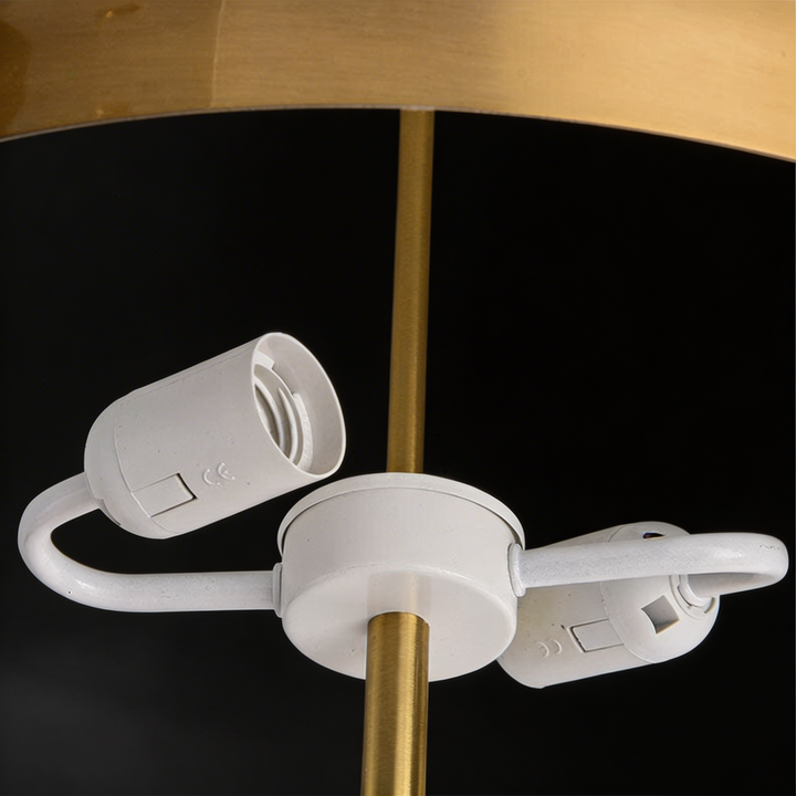 Modern Tripod Floor Lamp Gold Iron LED Light for Living Room