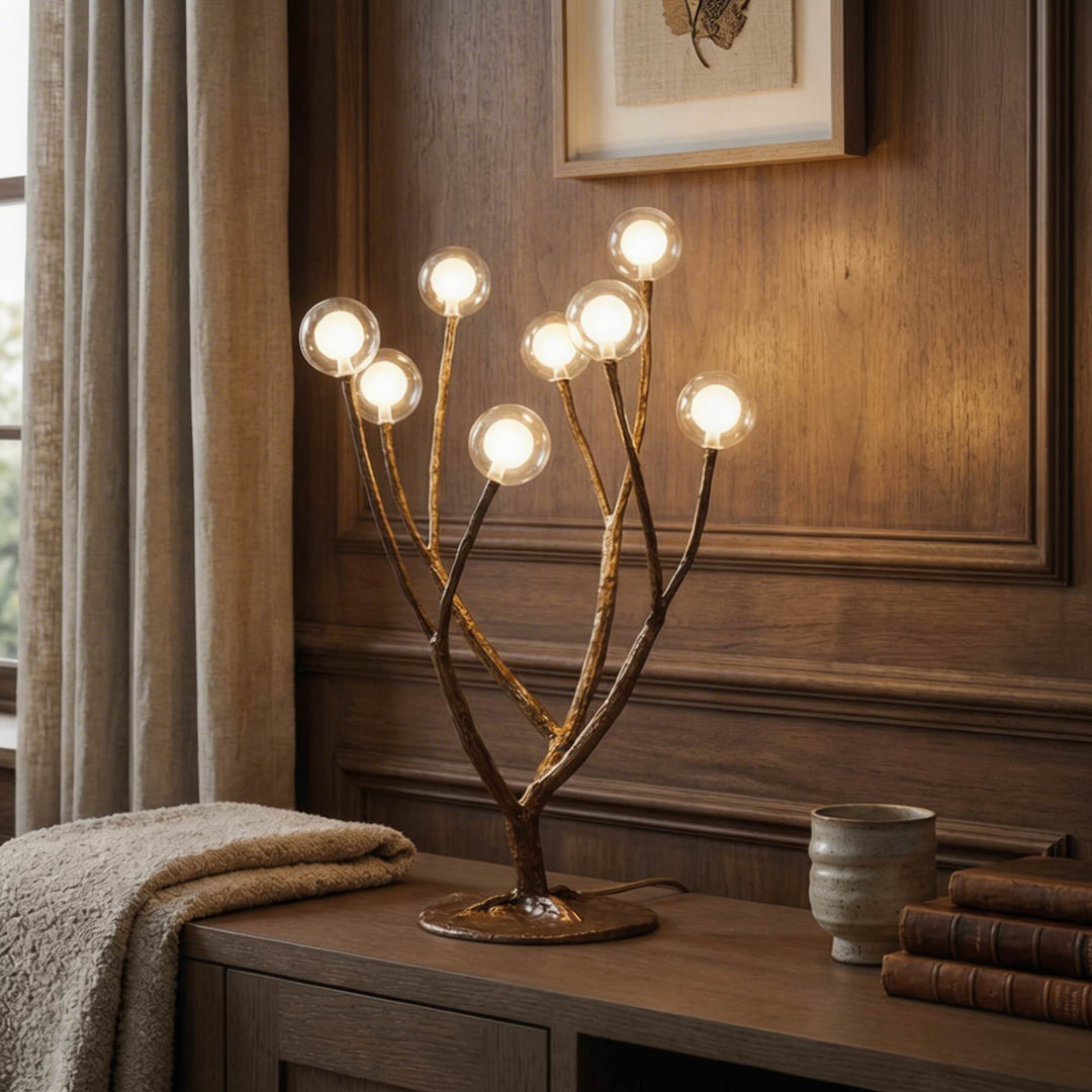 Nordic Rustic Floor Lamp Multiple Sizes Resin and Glass LED Tree Branch Design